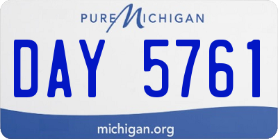 MI license plate DAY5761