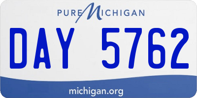 MI license plate DAY5762