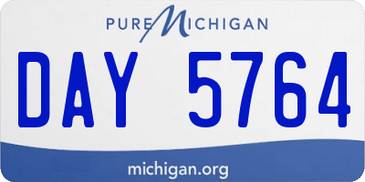 MI license plate DAY5764