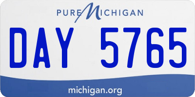 MI license plate DAY5765