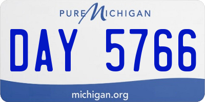 MI license plate DAY5766