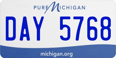 MI license plate DAY5768