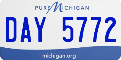 MI license plate DAY5772