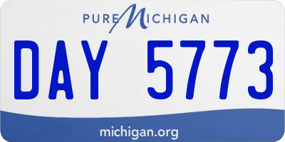 MI license plate DAY5773