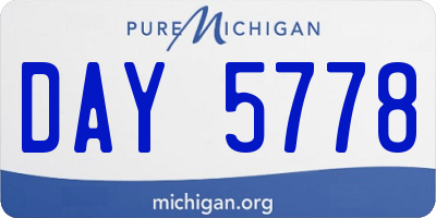 MI license plate DAY5778