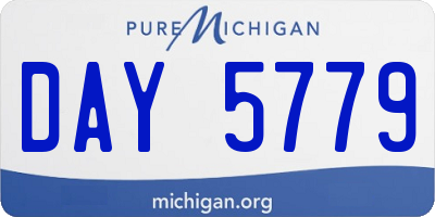 MI license plate DAY5779