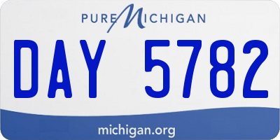 MI license plate DAY5782