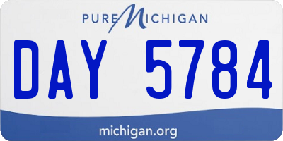 MI license plate DAY5784