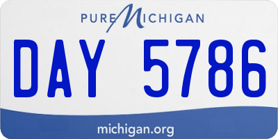 MI license plate DAY5786