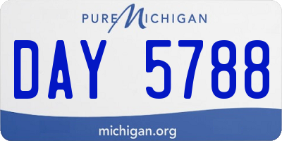 MI license plate DAY5788