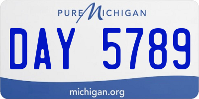 MI license plate DAY5789