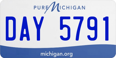 MI license plate DAY5791