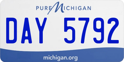 MI license plate DAY5792