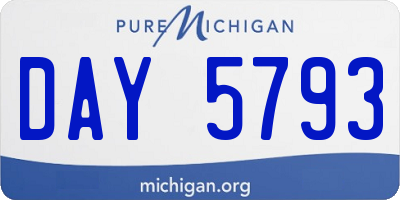 MI license plate DAY5793