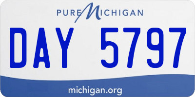 MI license plate DAY5797