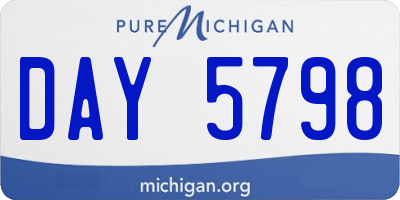 MI license plate DAY5798