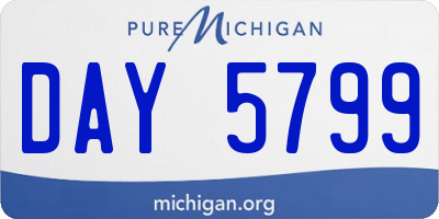 MI license plate DAY5799