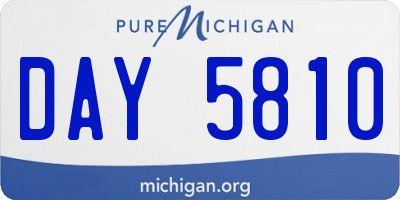 MI license plate DAY5810