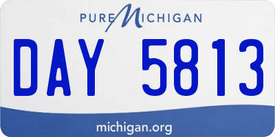 MI license plate DAY5813