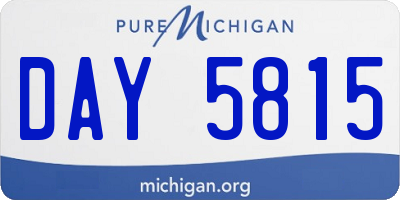 MI license plate DAY5815