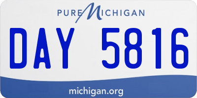 MI license plate DAY5816