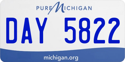 MI license plate DAY5822