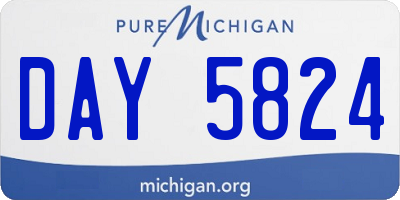 MI license plate DAY5824
