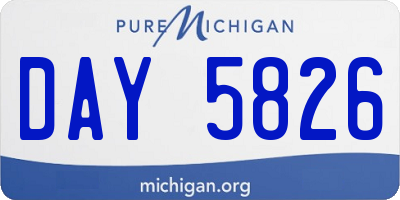 MI license plate DAY5826