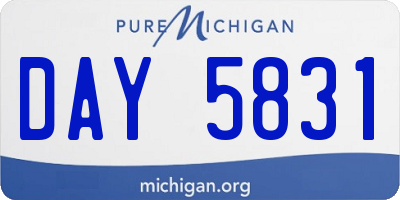 MI license plate DAY5831