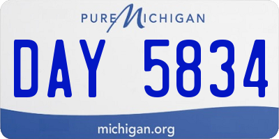 MI license plate DAY5834
