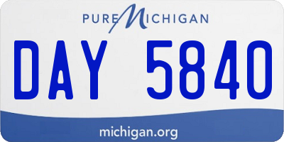 MI license plate DAY5840