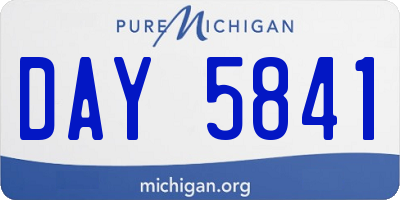 MI license plate DAY5841