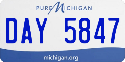 MI license plate DAY5847