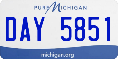 MI license plate DAY5851