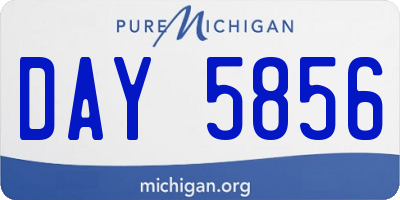 MI license plate DAY5856