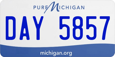 MI license plate DAY5857