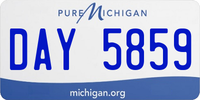 MI license plate DAY5859