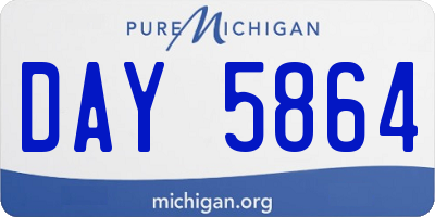MI license plate DAY5864