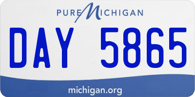 MI license plate DAY5865