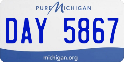 MI license plate DAY5867