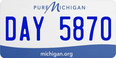 MI license plate DAY5870