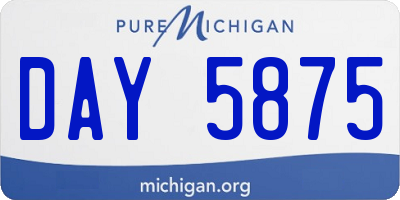 MI license plate DAY5875