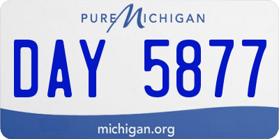 MI license plate DAY5877