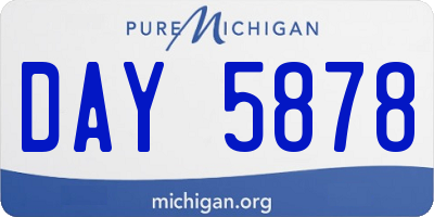 MI license plate DAY5878