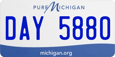 MI license plate DAY5880