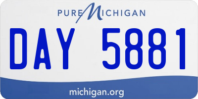 MI license plate DAY5881