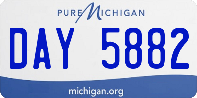 MI license plate DAY5882