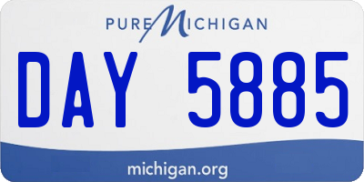 MI license plate DAY5885