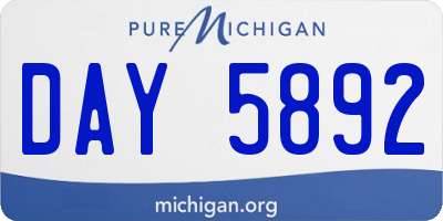 MI license plate DAY5892