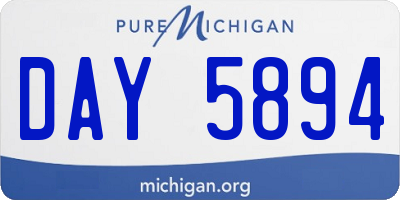 MI license plate DAY5894